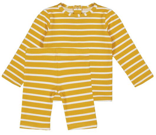 HEMA Baby Zwempak UV-beschermend Strepen Geel (geel)