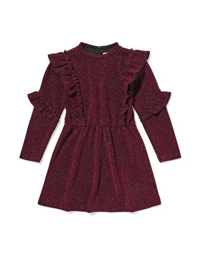 robe enfant volant paillettes bordeaux bordeaux - 30836606BURGUNDYRED - HEMA