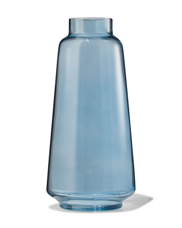 vase verre Ø13x31 bleu - 13323000 - HEMA