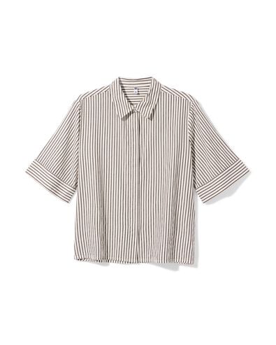 Bluse Sally Seersucker gestreift wei&szlig; wei&szlig; - 36208850WHITE - HEMA