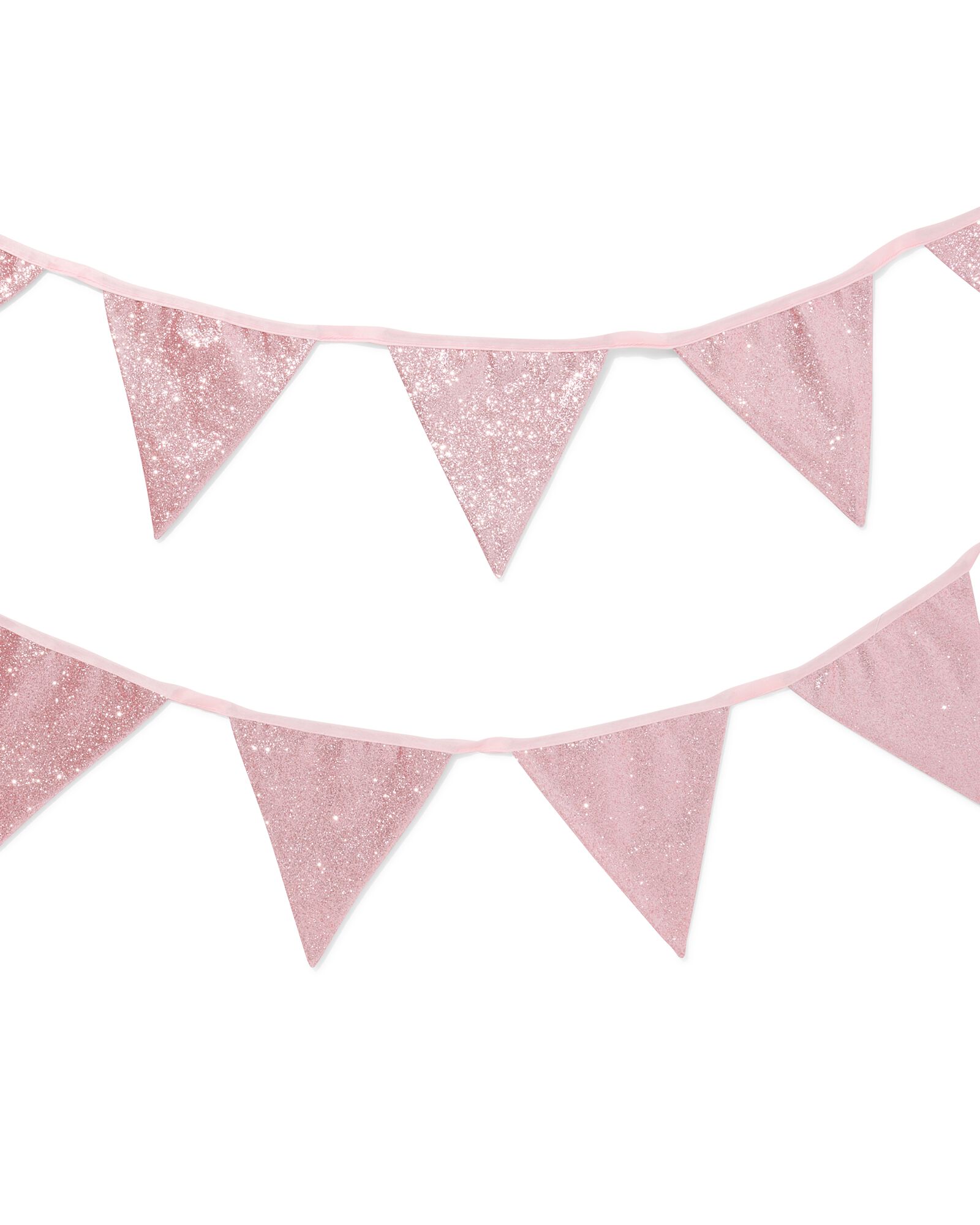 Girlande 3 m, Stoff, Glitzer, Rosa - 14250381 - HEMA