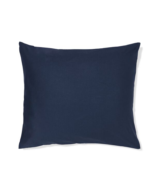 taie d'oreiller 60x70 cm coton doux bleu fonc&eacute; - 5130024 - HEMA