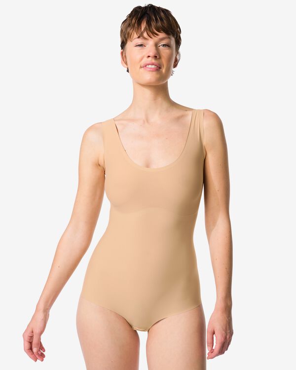 Mittelstark figurfreundlicher Damenbody, Second Skin beige beige - 21500426BEIGE - HEMA