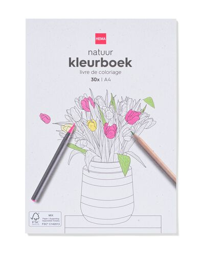 livre de coloriage A4 nature - 60702814 - HEMA