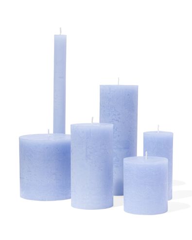 bougie rustique &Oslash;7x13 cm bleu clair bleu clair 7 x 13 - 13502915 - HEMA