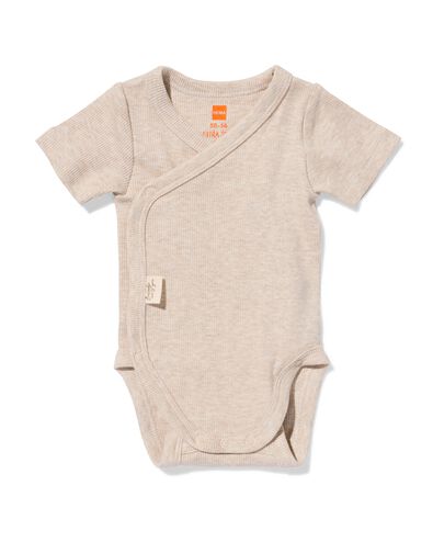 newborn meegroei overslag body rib zand zand - 33450620SAND - HEMA