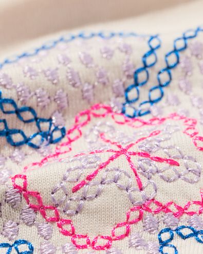 kinder T-shirt jersey bloemen ecru ecru - 30854047ECRU - HEMA