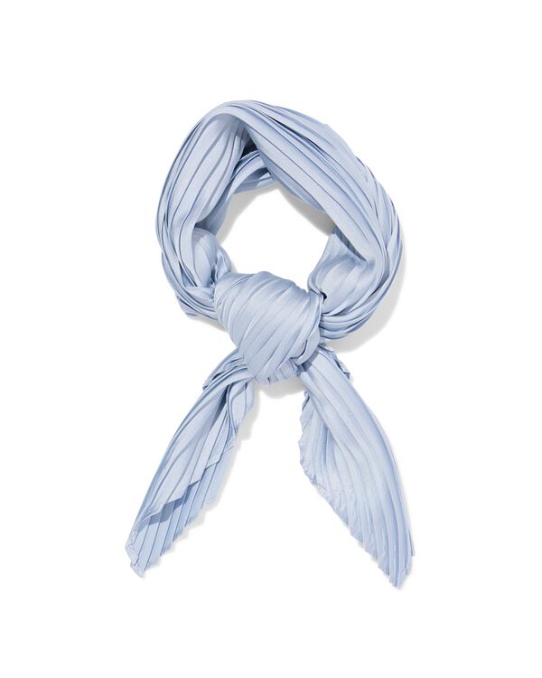 Damenschal 60 x 60 cm Plissee Satin hellblau - 1760181 - HEMA