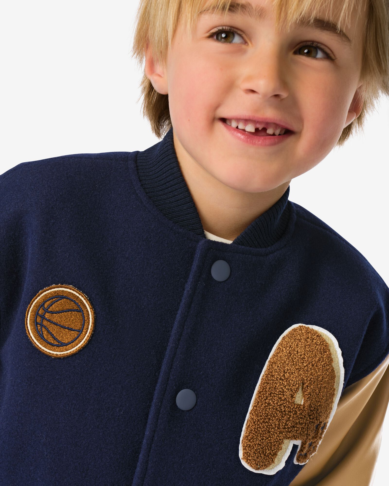 veste bombers enfant PU bleu bleu - 30705838BLUE - HEMA