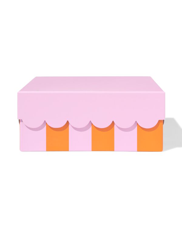 bo&icirc;te 22x22x9 cm carr&eacute;e rayures - 14793298 - HEMA