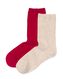 2 paires de chaussettes femme avec coton rouge 39/42 - 4270472 - HEMA