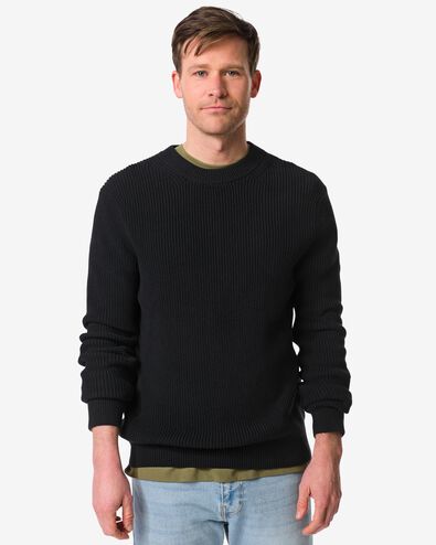 pull homme Kas noir noir - 2170270BLACK - HEMA
