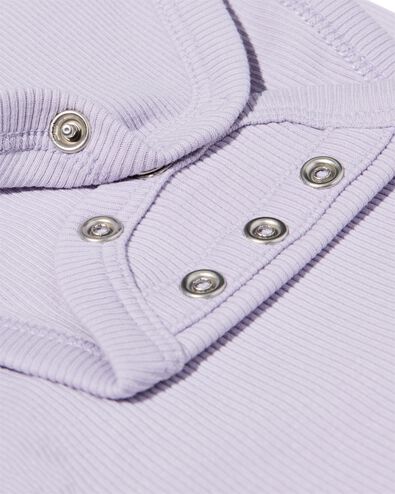 body crois&eacute; &eacute;volutif nouveau-n&eacute; c&ocirc;tel&eacute; violet clair violet clair - 33438620LIGHTPURPLE - HEMA