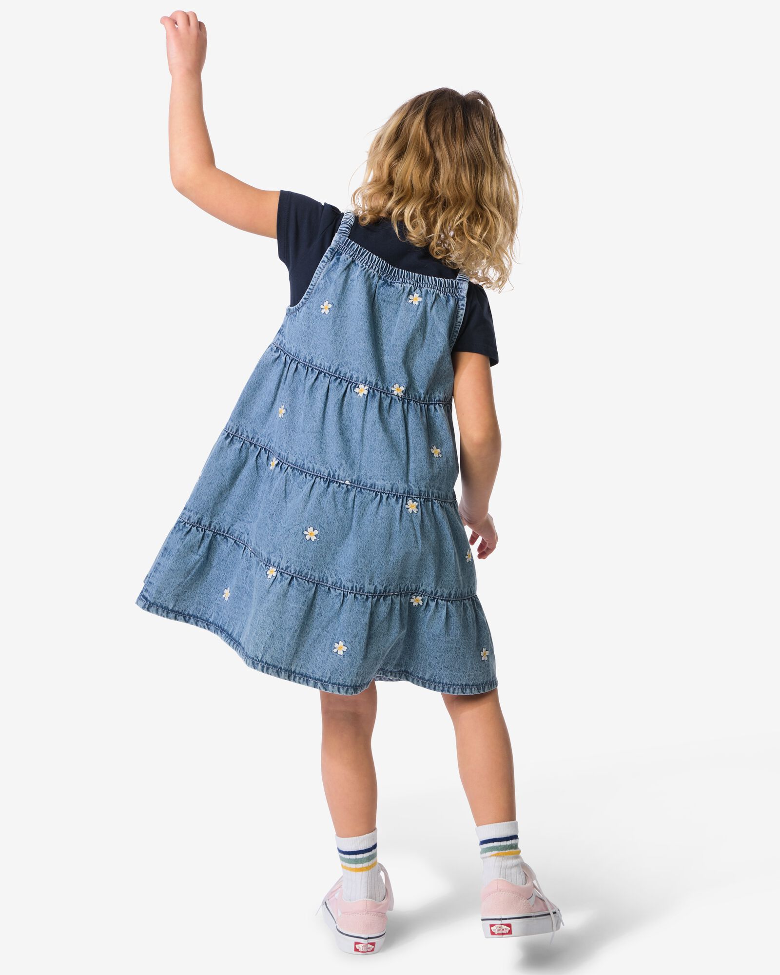 Kinderkleid in A-Linie, gebl&uuml;mt blau blau - 30844600BLUE - HEMA