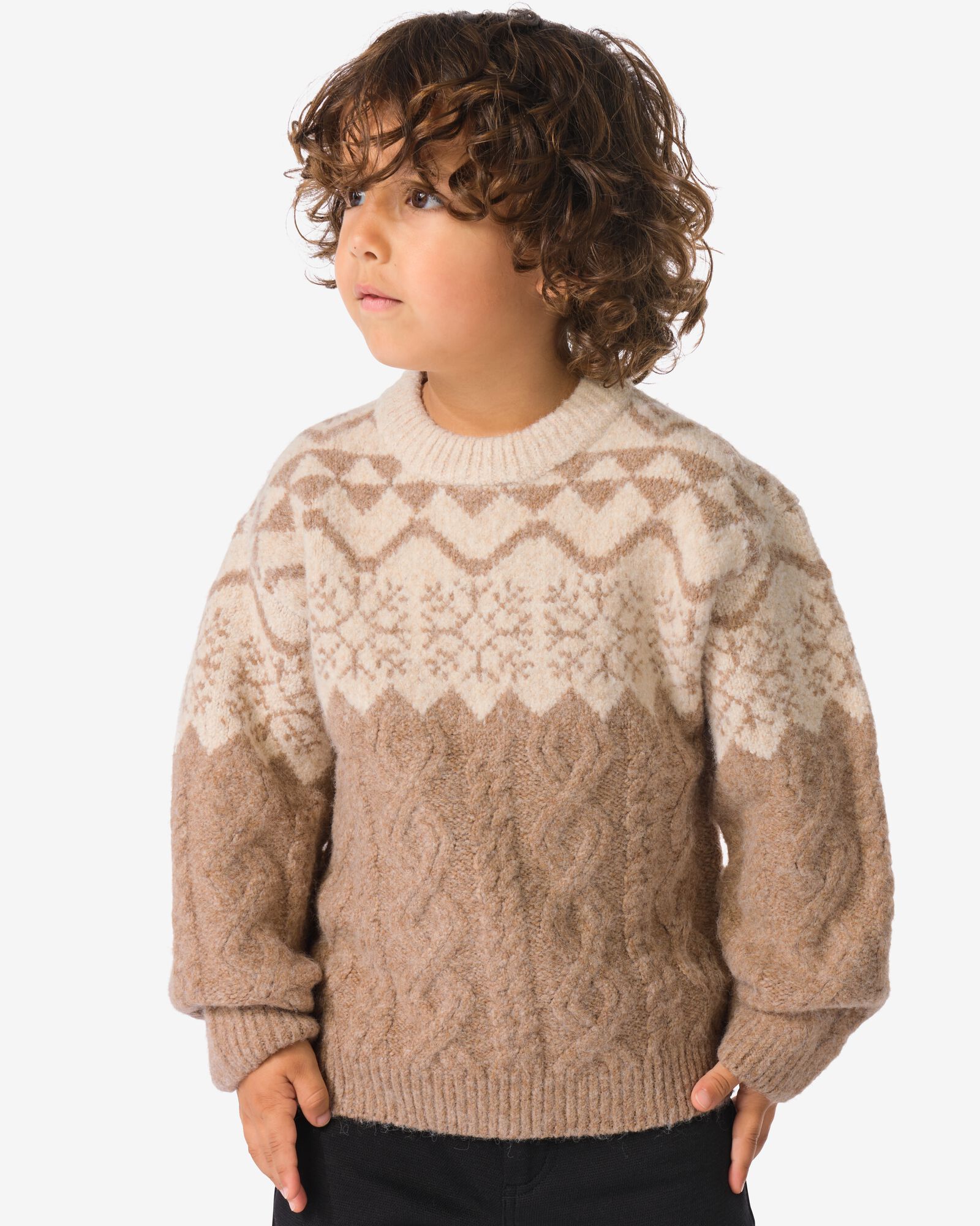 pull-over enfant &agrave; imprim&eacute; norv&eacute;gien marron - 30706202BROWN - HEMA