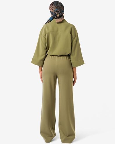 damesbroek Wendy wide leg olijf olijf - 36206280OLIVE - HEMA