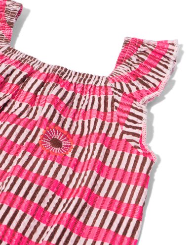 babyplaysuit seersucker strepen roze roze - 33077970PINK - HEMA