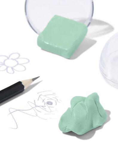 2 gommes p&eacute;trissables vertes - 14401909 - HEMA
