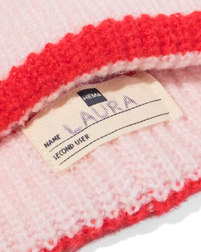 Kinder-Beanie gestreift, rot rosa - 16700270PINK - HEMA