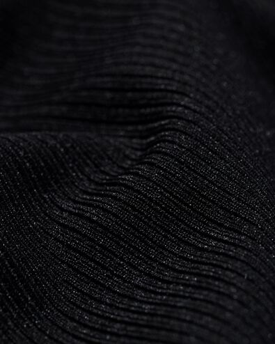 string femme taille haute microfibre c&ocirc;tel&eacute; confort ultime noir - 19620655BLACK - HEMA