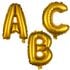 folie ballon A-Z goud goud - 1000019571 - HEMA