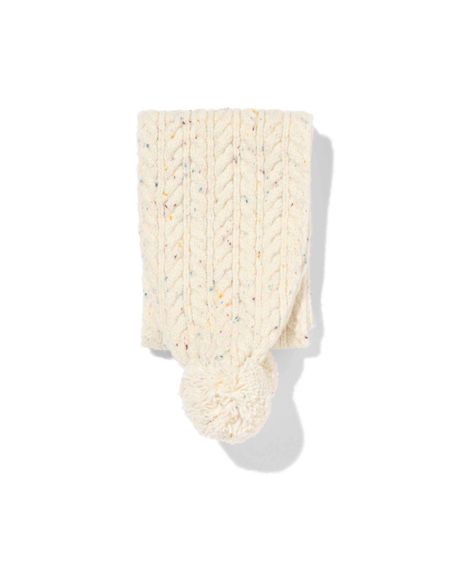écharpe enfant pompon crème - 16700290 - HEMA