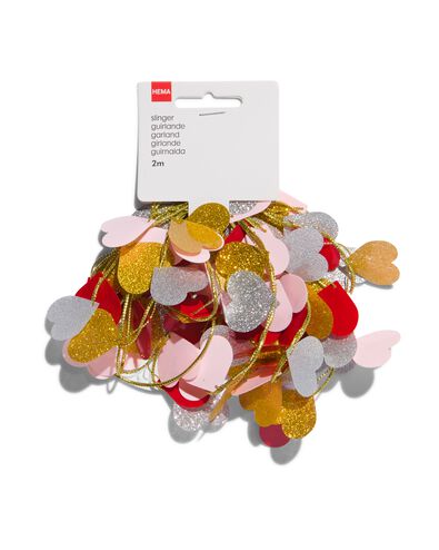 Girlande, Herzen, 2 m - 14200705 - HEMA
