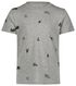 kinder t-shirts rhino/bladeren - 2 stuks grijsmelange grijsmelange - 1000027159 - HEMA