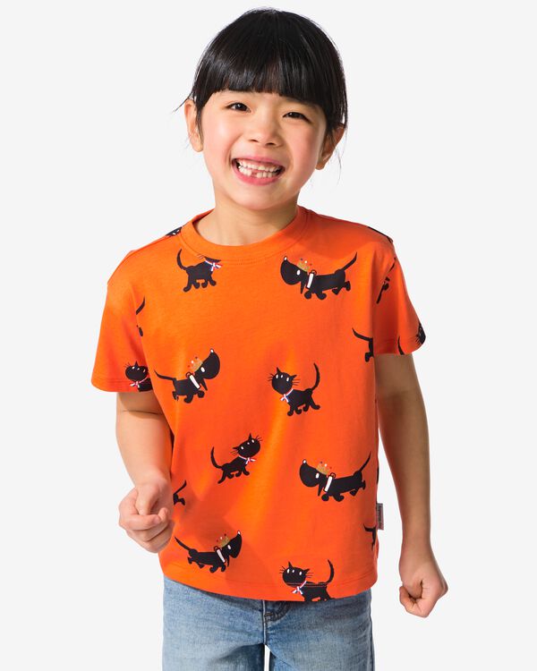 Takkie und Siepie Kinder-T-Shirt, K&ouml;nigstag orange orange - 30713601ORANGE - HEMA