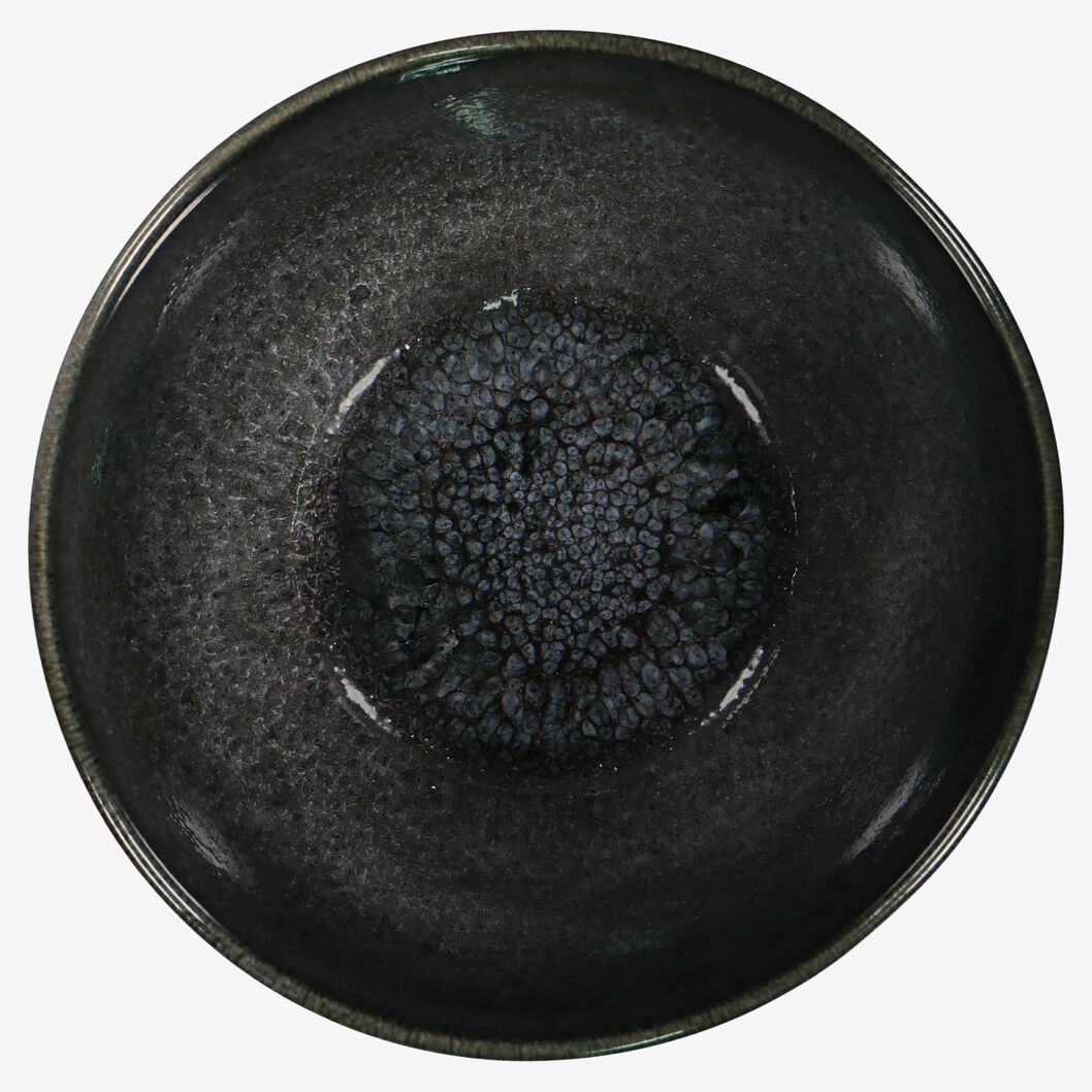 Schale Porto, 14 cm, reaktive Glasur, schwarz - 9602034 - HEMA