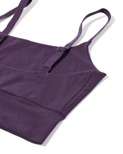 haut non pr&eacute;form&eacute; sans armatures - ultimate comfort violet fonc&eacute; M - 21801085 - HEMA