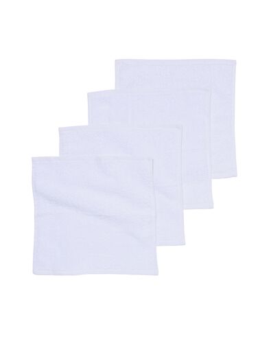 4 serviettes pour le visage 30x30 blanches - - qualit&eacute; &eacute;paisse blanc d&eacute;barbouillettes 30 x 30 - 5200235 - HEMA
