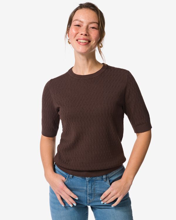 Damen-Pullover Fally, Feinstrick braun - 36207850BROWN - HEMA