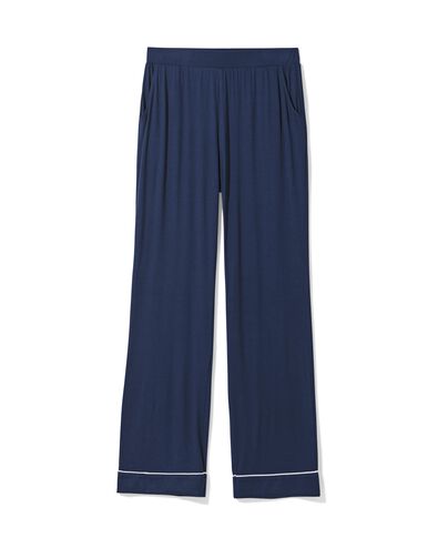 Damen-Pyjamahose Viskose dunkelblau dunkelblau - 23420135DARKBLUE - HEMA