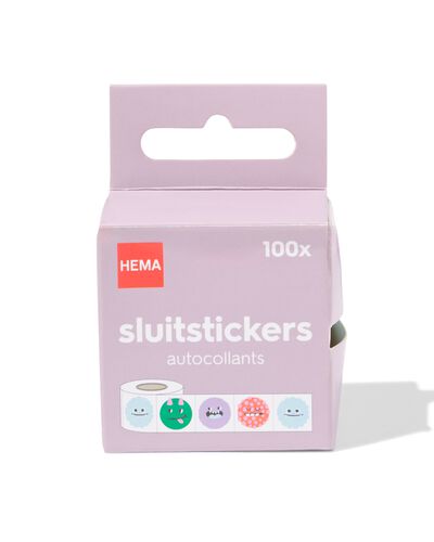 sluitstickers monsters - 100 stuks - 14710321 - HEMA