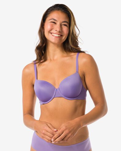 soutien-gorge pr&eacute;form&eacute; avec armatures micro recycl&eacute; violet clair violet clair - 21801717LIGHTPURPLE - HEMA