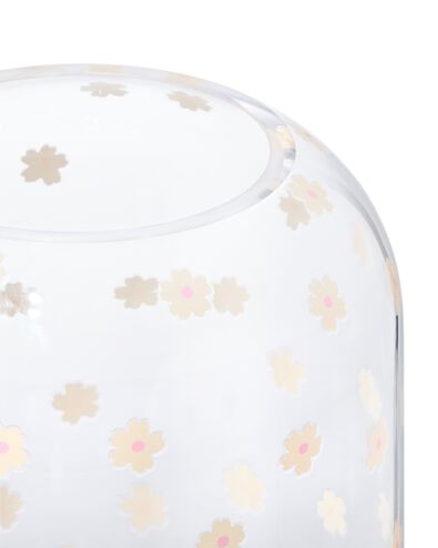 vase ⌀12x20cm verre fleurs - 61104544 - HEMA