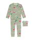 Kinder-Pyjama mit Puppen-Nachthemd, Dinosaurier hellgrün 110/116 - 23070682 - HEMA