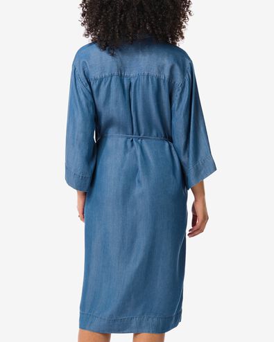 robe boutonnée pour femme Lila bleu moyen L - 36279573 - HEMA