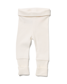 größenflexible Newborn-Leggings, gerippt weiß weiß - 1000029863 - HEMA