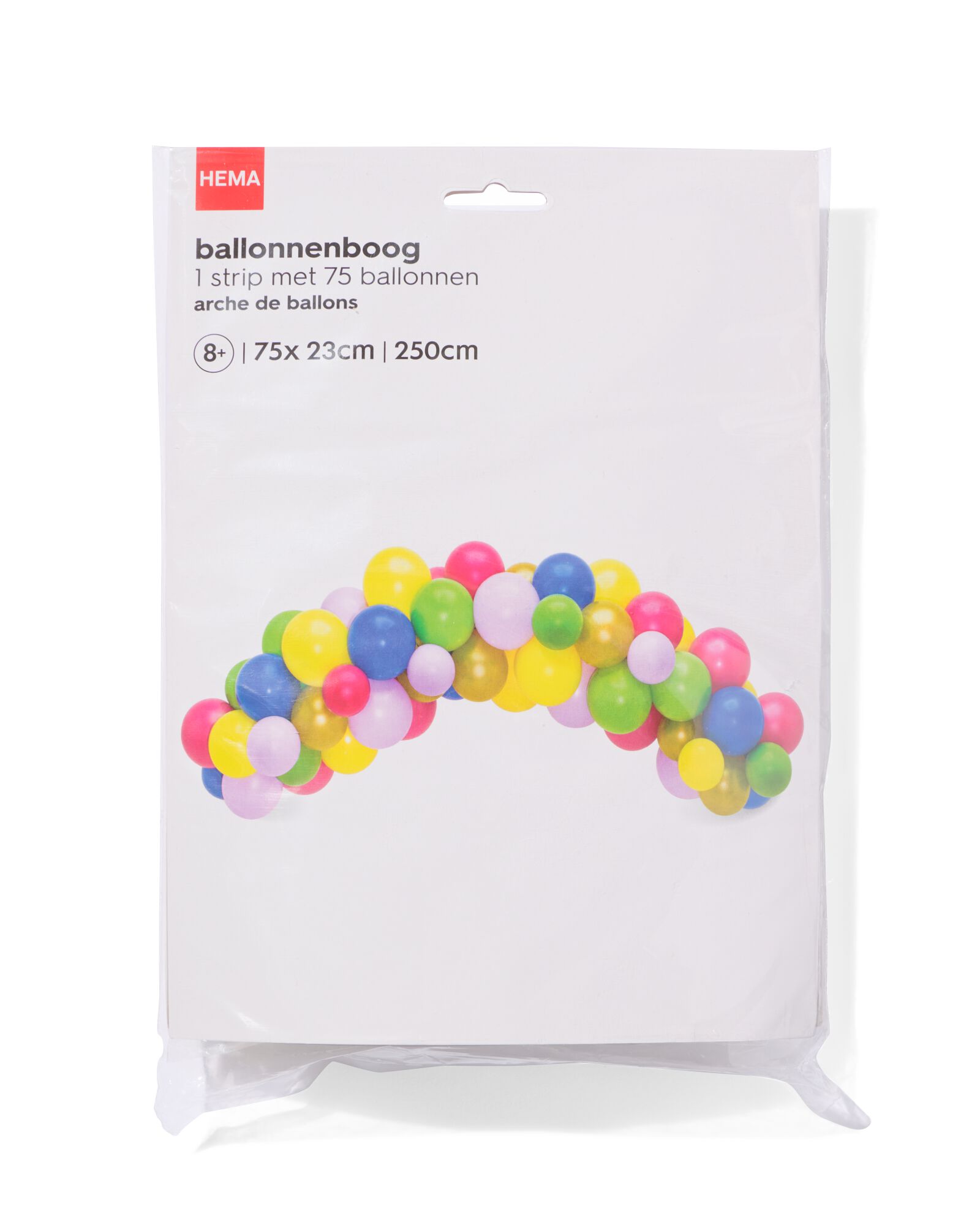 Ballonbogen, 75&nbsp;&times;&nbsp;23&nbsp;cm, Regenbogen von 250&nbsp;cm Breite - 14250016 - HEMA