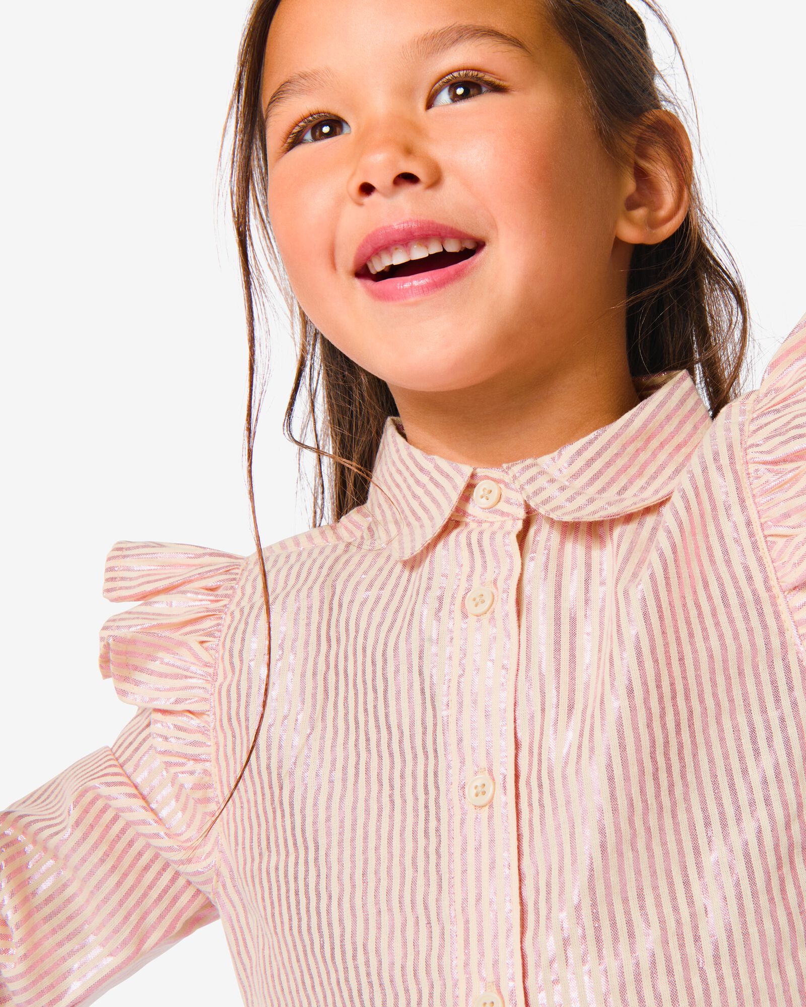 chemise enfant avec rayures à paillettes violet clair violet clair - 1000031905 - HEMA