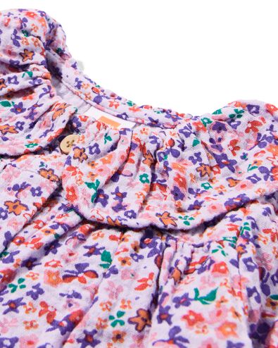 babyblouse bloemen paars paars - 33037970PURPLE - HEMA