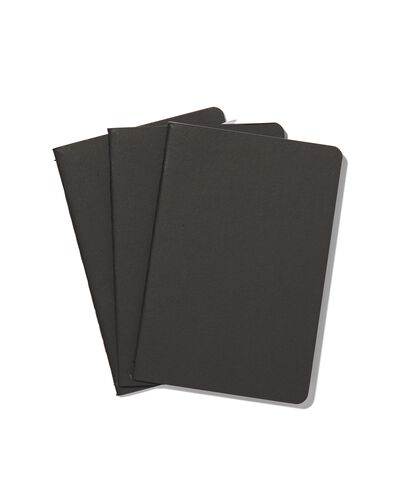 schriften zwart A6 gelinieerd - 3 stuks - 14102924 - HEMA