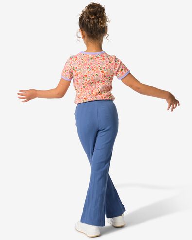 legging pour enfant coupe &eacute;vas&eacute;e c&ocirc;tel&eacute; bleu - 30825018BLUE - HEMA