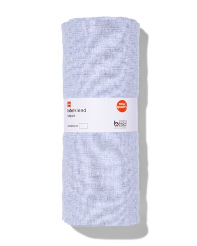 tafelkleed blauw chambray katoen 140x240 - 5330282 - HEMA