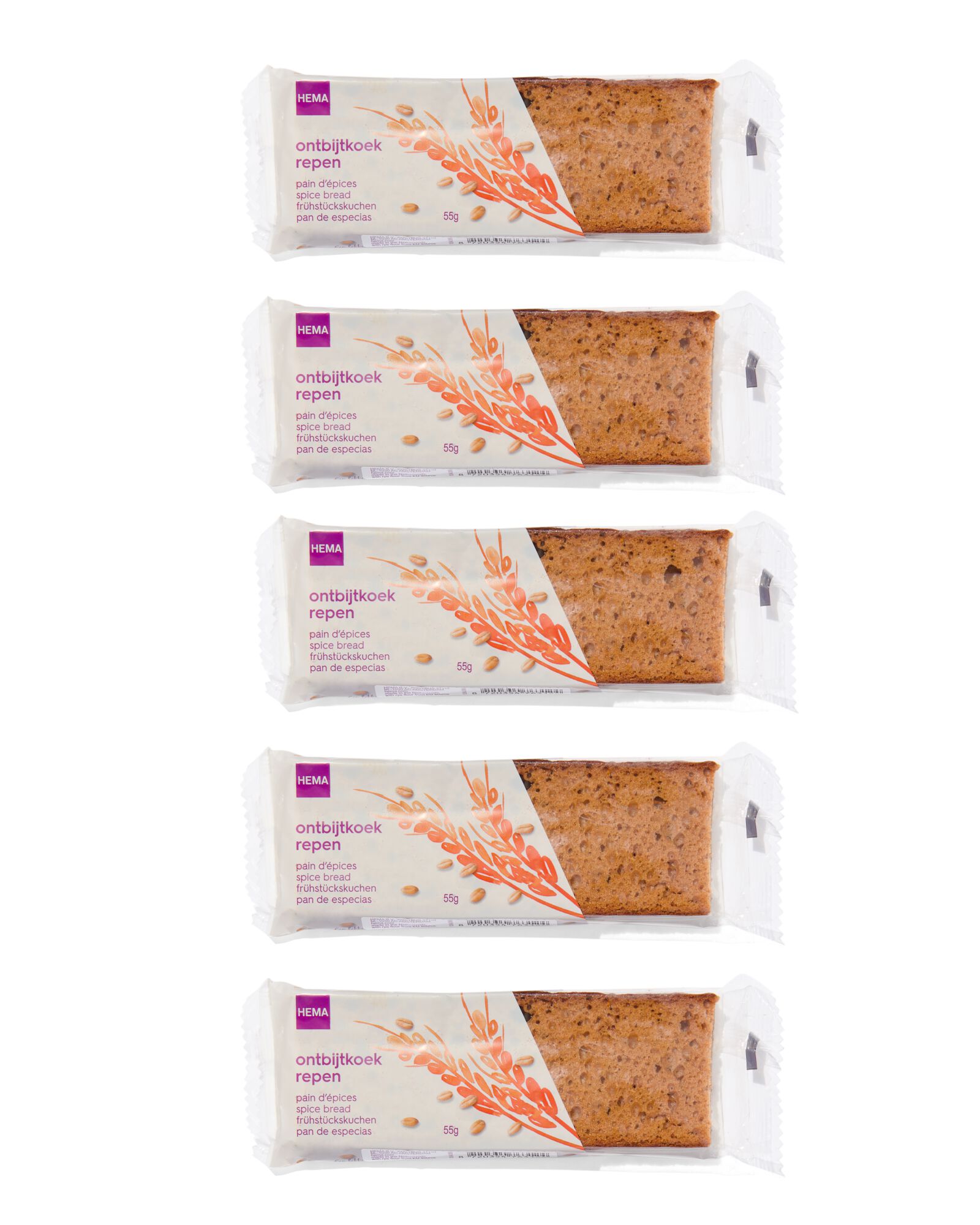 ontbijtkoekrepen - 5 stuks - 10840068 - HEMA