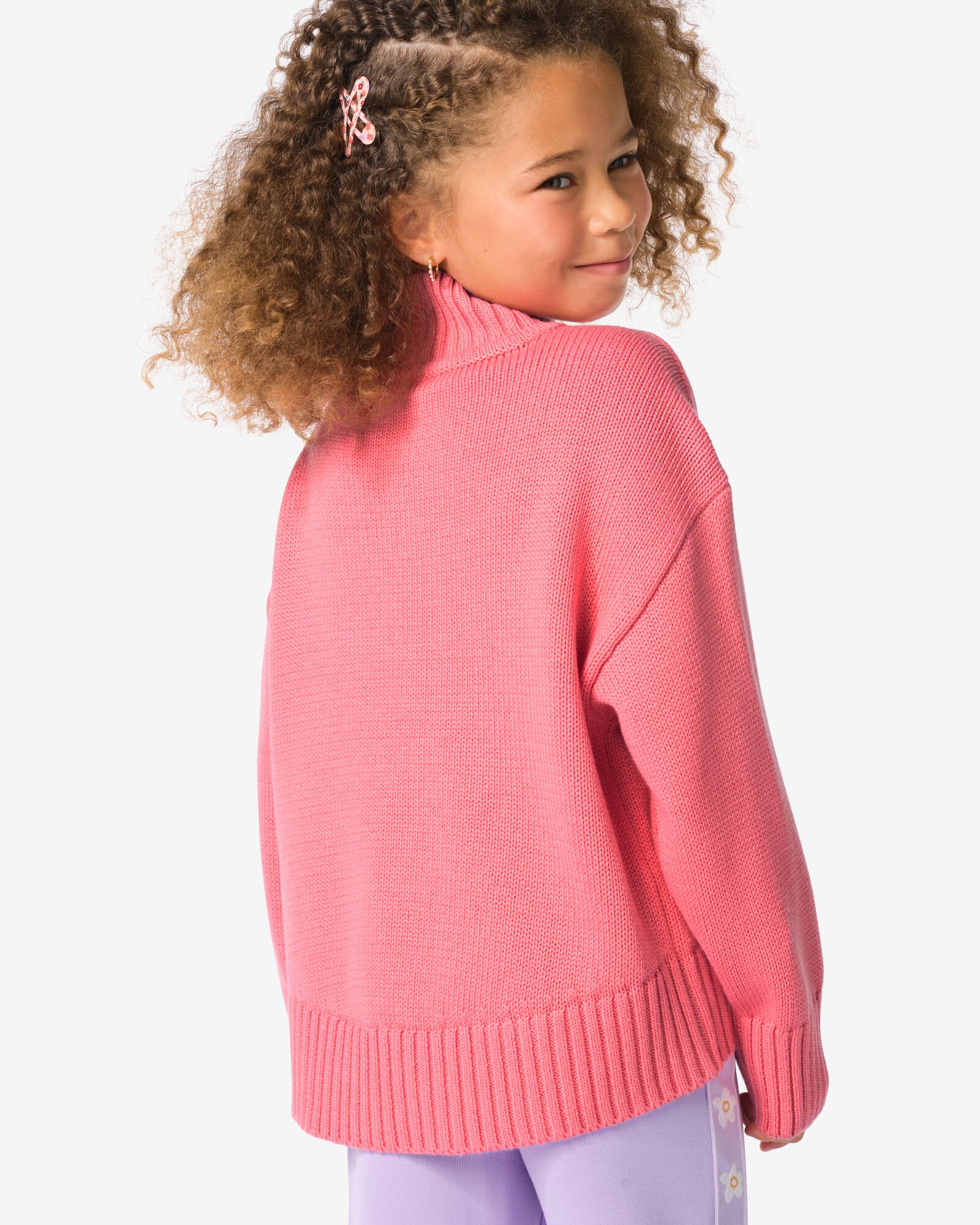kindertrui grofgebreid roze roze - 30837117PINK - HEMA