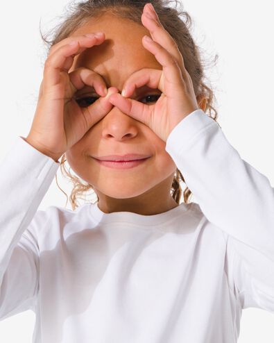 kinder t-shirts biologisch katoen - 2 stuks wit wit - 30835607WHITE - HEMA
