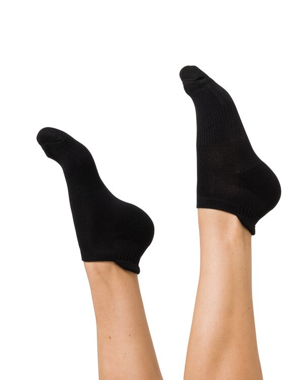 2 paires de chaussettes de sport femme noir noir - 1000002095 - HEMA